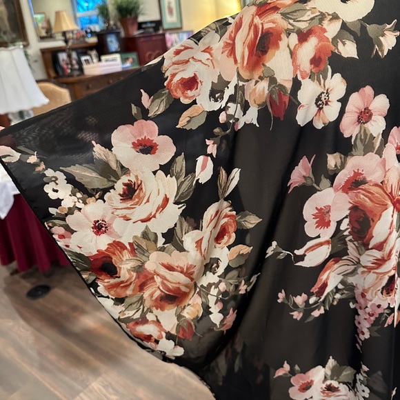 Floral Kimono Cardigan L/XL - Picture 3 of 4